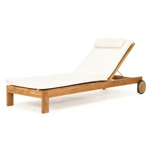 Opoa Teak Timber Outdoor Sun Lounger by Ambience Interiors, a Outdoor Sunbeds & Daybeds for sale on Style Sourcebook