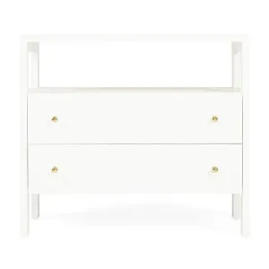 Claudia Mahogany Timber Nightstand, White by Ambience Interiors, a Bedside Tables for sale on Style Sourcebook