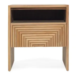 Burgh Teak Timber Bedside Table by Ambience Interiors, a Bedside Tables for sale on Style Sourcebook