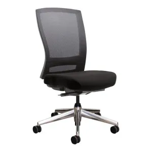 Buro Mentor Mesh Back Fabric Office Chair, Aluminium Base, Black by Buro Seating, a Chairs for sale on Style Sourcebook