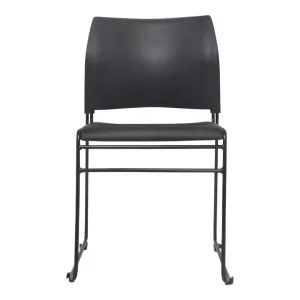 Buro Maxim Vinyl & Metal Sled Client Chair, Black by Buro Seating, a Chairs for sale on Style Sourcebook