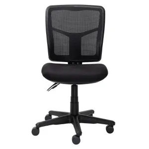 Mondo Tivoli Mesh Back Fabric Office Chair, Black by Mondo, a Chairs for sale on Style Sourcebook