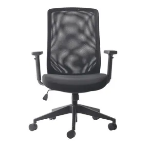Mondo Gene Mesh Back Fabric Office Chair, Black by Mondo, a Chairs for sale on Style Sourcebook