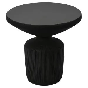 Lahaina Magnesia Indoor / Outdoor Round Side Table, Black by Casa Uno, a Tables for sale on Style Sourcebook