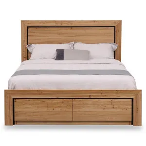 Brooks Wormy Chestnut Timber Bed, Queen by Everblooming, a Beds & Bed Frames for sale on Style Sourcebook