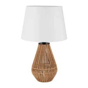 Carter Metal & Paper Rope Base Table Lamp, Natural by Domus Lighting, a Table & Bedside Lamps for sale on Style Sourcebook