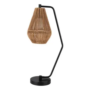 Carter Metal & Paper Rope Desk Lamp, Natural by Domus Lighting, a Desk Lamps for sale on Style Sourcebook