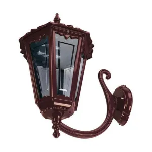Chester Italian Made IP43 Exterior Up Wall Lantern, Style B, Large, Burgundy by Domus Lighting, a Outdoor Lighting for sale on Style Sourcebook