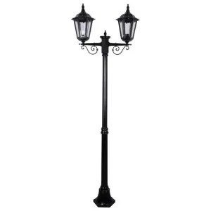 Chester Italian Made IP43 Exterior Post Lantern, 2 Light, Style A, 205cm, Black by Domus Lighting, a Lanterns for sale on Style Sourcebook