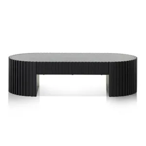 Galetto Wooden Oval Coffee Table, 130cm, Black by Conception Living, a Coffee Table for sale on Style Sourcebook