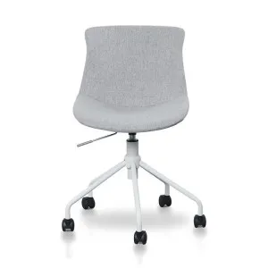 Smyril Fabric Leisure Office Chair, Light Grey / White by Conception Living, a Chairs for sale on Style Sourcebook