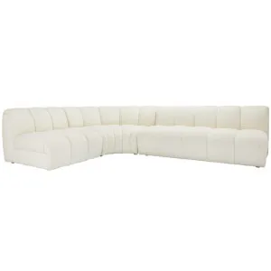 Maeve Boucle Ivory Modular Sofa - 3 Piece (Corner, 1 Seat Armless, 3 Seat Armless) by James Lane, a Sofas for sale on Style Sourcebook