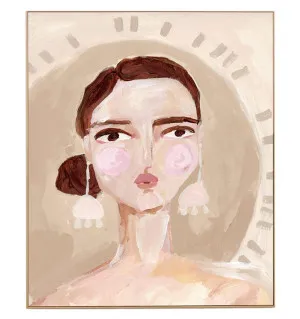 Painted Muse I Natural Veneer Framed Canvas - 100cm x 120cm by James Lane, a Painted Canvases for sale on Style Sourcebook
