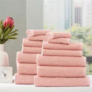 Renee Taylor Cobblestone 14 Piece Blush Towel Pack by null, a Towels & Washcloths for sale on Style Sourcebook