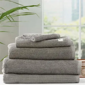 Renee Taylor Cobblestone 5 Piece Granite Towel Pack by null, a Towels & Washcloths for sale on Style Sourcebook