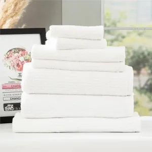 Renee Taylor Cobblestone 7 Piece White Towel Pack by null, a Towels & Washcloths for sale on Style Sourcebook