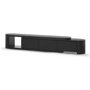 Eliza Extendable TV Entertainment Unit - Full Black Oak by Interior Secrets - AfterPay Available by Interior Secrets, a Entertainment Units & TV Stands for sale on Style Sourcebook