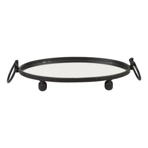 Blair Oval Mirror Tray 58.5x11cm in Black by OzDesignFurniture, a Trays for sale on Style Sourcebook