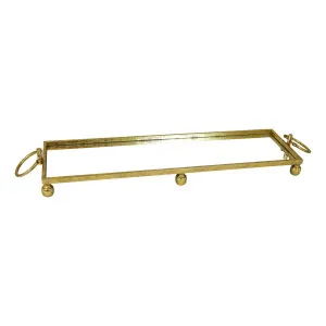 Clay Tray with Handles 94x11cm in Gold by OzDesignFurniture, a Trays for sale on Style Sourcebook