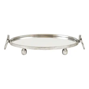 Dover Oval Mirror Tray 58.5x11cm in Silver by OzDesignFurniture, a Trays for sale on Style Sourcebook