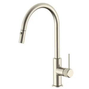 Soul Groove Pull-Out Sink Mixer | Made From Brass In Brushed Nickel By ADP by ADP, a Kitchen Taps & Mixers for sale on Style Sourcebook