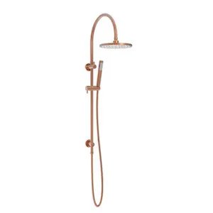 Soul Goosneck Twin Shower Set Brush In Copper By ADP by ADP, a Showers for sale on Style Sourcebook