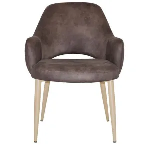 Albury Commercial Grade Eastwood Fabric Tub Chair, Metal Leg, Donkey / Birch by Eagle Furn, a Chairs for sale on Style Sourcebook
