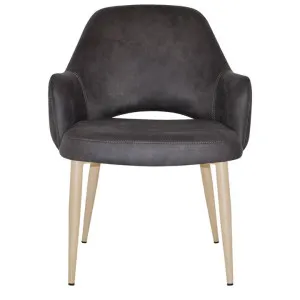 Albury Commercial Grade Eastwood Fabric Tub Chair, Metal Leg, Slate / Birch by Eagle Furn, a Chairs for sale on Style Sourcebook