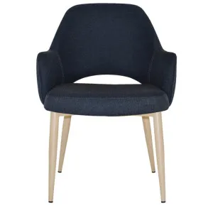Albury Commercial Grade Gravity Fabric Tub Chair, Metal Leg, Navy / Birch by Eagle Furn, a Chairs for sale on Style Sourcebook