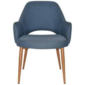 Albury Commercial Grade Gravity Fabric Tub Chair, Metal Leg, Denim / Light Oak by Eagle Furn, a Chairs for sale on Style Sourcebook