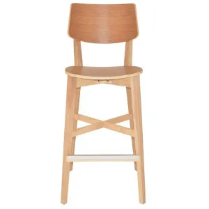 Phoenix Commercial Grade American Ash Timber Bar Stool, Timber Seat, Natural by Eagle Furn, a Bar Stools for sale on Style Sourcebook