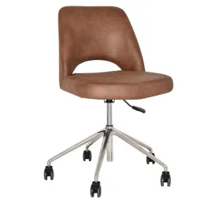 Albury Commercial Grade Eastwood Fabric Gas Lift Office Chair, V2 Tan / Silver by Eagle Furn, a Chairs for sale on Style Sourcebook