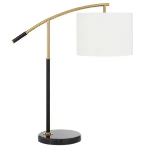 Cruz Marble & Iron Base Table Lamp by Telbix, a Table & Bedside Lamps for sale on Style Sourcebook