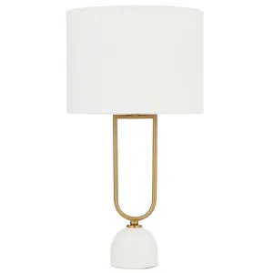 Erden Iron Base Table Lamp, White by Telbix, a Table & Bedside Lamps for sale on Style Sourcebook