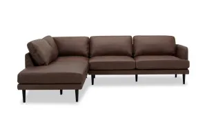 Alice Leather Left Corner Sofa, Phoenix Coffee, by Lounge Lovers by Lounge Lovers, a Sofa Beds for sale on Style Sourcebook