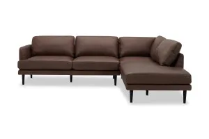Alice Leather Right Corner Sofa, Phoenix Coffee, by Lounge Lovers by Lounge Lovers, a Sofa Beds for sale on Style Sourcebook