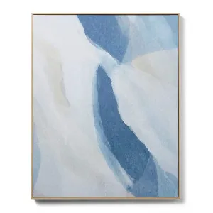 Misty Canvas Wall Art Blue Natural - 80cm x 100cm by James Lane, a Painted Canvases for sale on Style Sourcebook