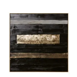 Archi Abstract Hand Painted Wall Art Black Gold - 90cm x 90cm by James Lane, a Artwork & Wall Decor for sale on Style Sourcebook