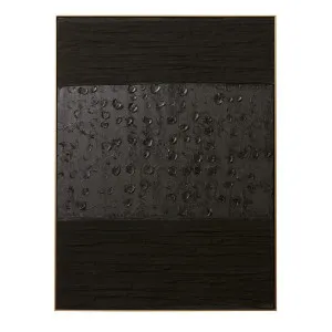 Buru Hand Painted Wall Art Black - 90cm x 120cm by James Lane, a Artwork & Wall Decor for sale on Style Sourcebook