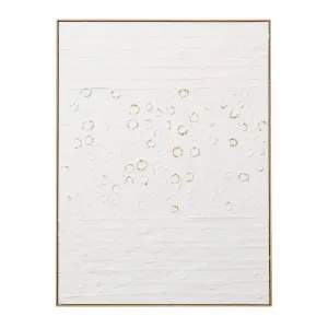 Buru Hand Painted Wall Art White - 90cm x 120cm by James Lane, a Artwork & Wall Decor for sale on Style Sourcebook