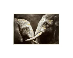 Hand Painted Tusker Ties Wall Art Canvas 80cm x 120cm by Luxe Mirrors, a Artwork & Wall Decor for sale on Style Sourcebook