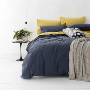 Park Avenue Vintage Washed Cotton Blue Quilt Cover Set by null, a Quilt Covers for sale on Style Sourcebook