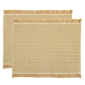 Bio Jute Placemat, Set of 2, White Stripe by NF Living, a Table Cloths & Runners for sale on Style Sourcebook