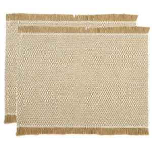 Bio Jute Placemat, Set of 2, White Slash by NF Living, a Table Cloths & Runners for sale on Style Sourcebook