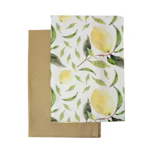 Lemon Breeze Cotton Tea Towel Set, Pack of 2 by NF Living, a Tea Towels for sale on Style Sourcebook