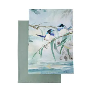 Fairy Wren Duet Cotton Tea Towel Set, Pack of 2 by NF Living, a Tea Towels for sale on Style Sourcebook