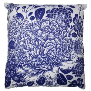 Cobalt Carnation Velvet Scatter Cushion by NF Living, a Cushions, Decorative Pillows for sale on Style Sourcebook