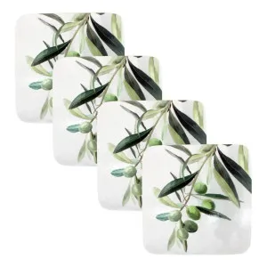 Olive Branch Cork Coaster, Set of 4 by NF Living, a Tableware for sale on Style Sourcebook