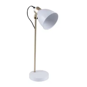 Leah Metal Desk Lamp, White by Domus Lighting, a Desk Lamps for sale on Style Sourcebook