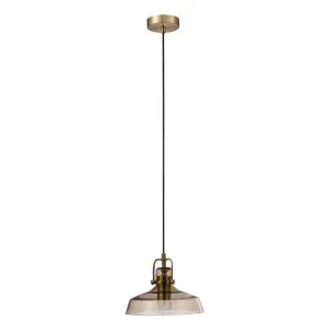 Hoist Glass Pendant Light, Antique Brass / Amber by Domus Lighting, a Pendant Lighting for sale on Style Sourcebook